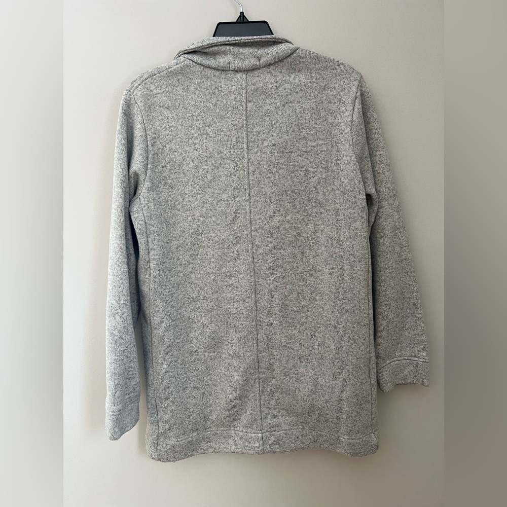 Land's End Women's Sweater Fleece Grey Coat Size M - Picture 9 of 11